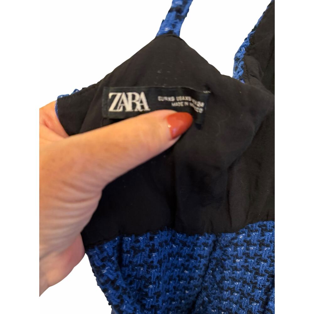 Zara Textured Weave Mini Dress - Size XS - Picture 7 of 9